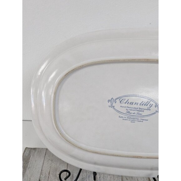 CHANTILLY Stoneware By Hearthside Platter 12 1/2" Fleur De Lune - Picture 8 of 8